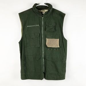 Nikoata Olive Green Cotton Fishing Vest Large